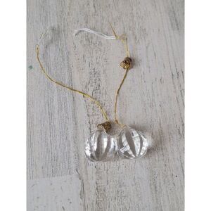 Miniature acrylic abstract set clear ornament Xmas decor